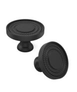 Leulan 5-Pack Black Knurled Cabinet Knobs Matte Drawer Pulls for Kitchen - $203.82 MXN