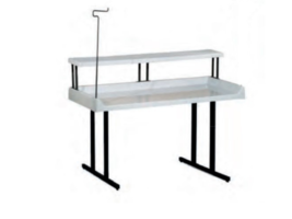 Fiberglass Folding Table TFD 246 with TFD 6&#39; Shelf and TR-2F Hanging Hooks - £1,580.18 GBP