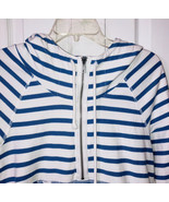 American Eagle Outfitters Hoodie Womens Sz XS Blue &amp; White Stripes Draws... - $373.70 MXN