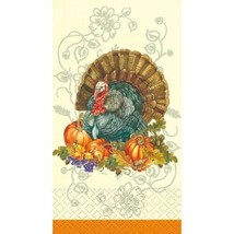 Traditional Thanksgiving Turkey 16 Ct Guest Napkins - £5.15 GBP