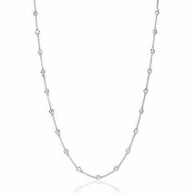 Cubic Zirconia CZ by the Inch Yard Long Chain Necklace 36&quot; Silver or Gold Tone - £63.94 GBP