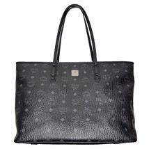 MCM Black Visetos Anya Tote Shoulder Bag Top Zip Carryall - $7,715.80 MXN