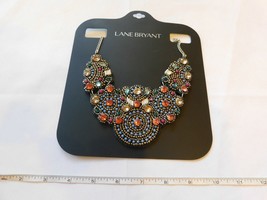 Lane Bryant necklace NEW NOS ONESZ adjustable Multi Color Beads &amp; Stones M02706 - £18.21 GBP