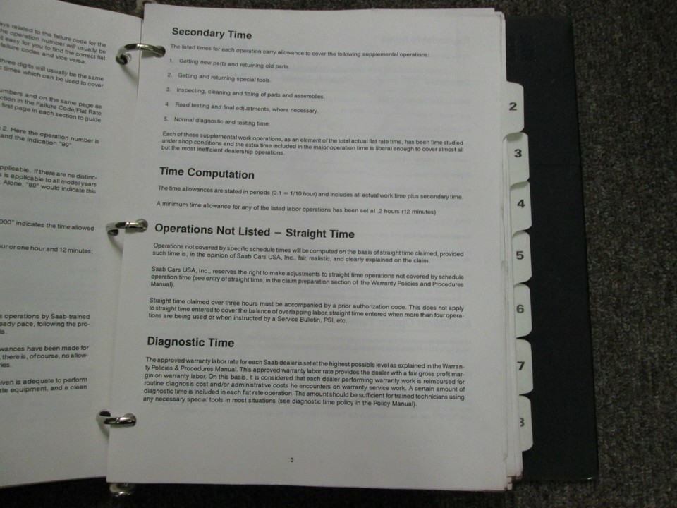 1980s 1990s Saab 900 9000 Failure Code Flat Rate Shop Manual FACTORY OEM DEAL Item image 8