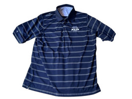 Antigua NFL Size Large Polo Shirt Color Blue With White Lines And Seahawks Logo - £11.76 GBP