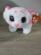 TY Beanie Boos 6” Tabor the Siberian Tiger Pink And White with Tags - £4.72 GBP