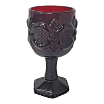 Vintage Avon Ruby Red Cape Cod 4.5" Wine Glass Goblet - $7.91