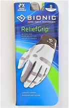 Leather Bionic Golf Glove - Men&#39;s Small Right-Hand (White) Relief Grip - £18.17 GBP