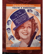 RARE Sheet Music You&#39;re A Sweetheart Alice Faye Harold Adamson Jimmy McH... - £12.67 GBP