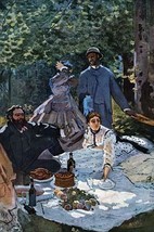 The Breakfast Outdoors, central section by Claude Monet - Art Print - $21.99+