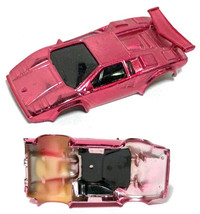 1pc Factory 2nds 1993 TYCO Slot Car BODY Ultra Chrome PINK Lamborghini C... - £15.30 GBP