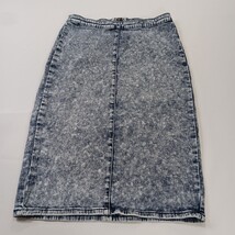 Iris Jeans Acid Wash Denim Pencil Skirt Women’s Size Large Stretch Rear Zipper image 11