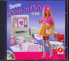 Barbie Print&#39;n Play (Ages 5+) (PC-CD, 1996) for Windows -NEW Sealed JC - £3.98 GBP