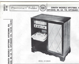 1958 Zenith HF1286RD Console Record Player Radio Photofact Manual HF1178RD Am Fm - £7.90 GBP