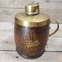 VTG 5  Wooden Brass Tea Mug With Ceramic Insert  - £7.87 GBP