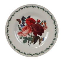 Royal Stafford Plate Roses Burslem England 8 1/2in Butterfly Red Pink Gr... - £9.58 GBP