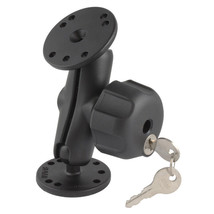 RAM Mount Dual Round Plate Locking Mount with 1 inch Ball RAM-B-101LU - £72.13 GBP