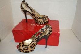 Guess Womens GW Hondolie Animal Print Peep Toes Stilettos Shoes Size 7m ... - £23.21 GBP