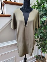 Boutique Very J Women Green Polyester Short Sleeve RoundNeck Knee Length Dress S - £23.59 GBP