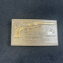 Vintage Belt Buckle Colt 44 Cal Model 1860 Army America&#39;s Pioneer Heritage - $18.69