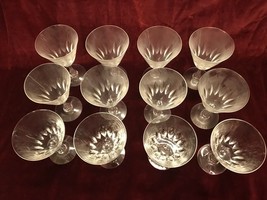 Vintage SET OF Twelve GLASS WATER GOBLETS in Protective Case - £54.37 GBP