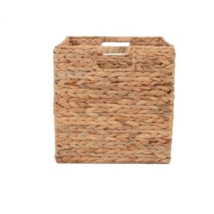 Better Homes &amp; Garden™ Handwoven Hyacinth Fibers Arrow Weave ~ Storage Cube Bin - £20.92 GBP