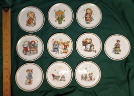 Set 10 Berta Hummel Museum Miniature Plate Collection by Schmid 1974-1980 - £3.73 GBP