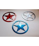 Texas Star Metal 5" Wall Art Decor Red Blue Silver Trio - $38.68 CAD