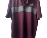 Adidas Short Sleeved Barricade Climacool Golf Polo Shirt Mens Large Burg... - $17.70