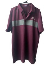Adidas Short Sleeved Barricade Climacool Golf Polo Shirt Mens Large Burgundy - £13.90 GBP