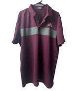 Adidas Short Sleeved Barricade Climacool Golf Polo Shirt Mens Large Burg... - £13.83 GBP