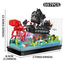 Pirate Ship Tiitanic Fish Tank Ornaments Micro Building Blocks DIY 09 - $39.99