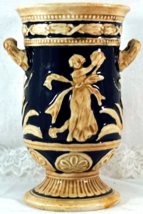 Vintage MARUHON WARE Ceramic Grecian Style Urn / Vase Hand Painted Made ... - $49.99
