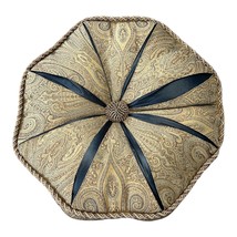 Vintage EDIE, Inc. Octagon Decorative Throw Pillow – Jacquard Paisley with Satin - $29.00