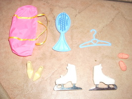 barbie accessories lot of 9 shoes ice skates ect. - $4.75