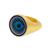 Eye M women's evil eye chevalier ring in Blue - size 8 - £68.96 GBP