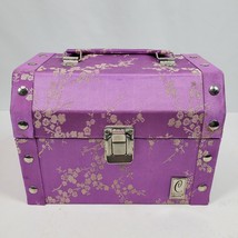 Vintage Caboodles Purple Storage Box w/ Handle 7.5x5.5x5.5 Inch - £20.40 GBP