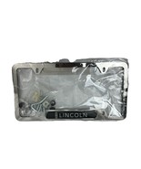 2 x LINCOLN STAINLESS Chrome License Plate Frame w/ Screw Caps - $359.64 MXN