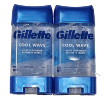 2 Pack Gillette Cool Wave Stop Odor 72hr Antiperspirant Deodorant 3.8oz - £23.69 GBP
