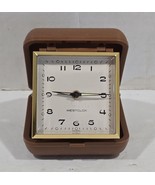 Vtg Westclox Brown Plastic Case Wind-Up Travel Alarm Clock Works Made in... - $18.81