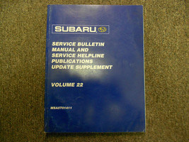 2001 Subaru Service Bulletin Service Repair Shop Manual FACTORY WATER DA... - $19.99