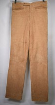 Byblos Womens Brown Suede Leather Pants 46 Italy - $78.21
