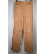 Byblos Womens Brown Suede Leather Pants 46 Italy - $107.30 CAD