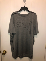 Puma Mens SZ XL Gray Large Graphic Polyster Pullover T Shirt - £6.78 GBP