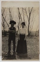 RPPC Victorian Man and Woman Photo Minnesota Estate Postcard B16 - £7.82 GBP