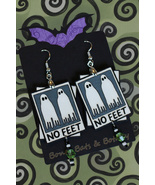 Handmade Ghost Picture Earrings, Horror Jewelry, Halloween Earrings Spoo... - $17.99