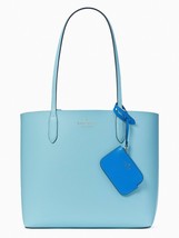 Kate Spade Ava Reversible Aquamarine Leather Tote Pouch Blue K6052 NWT $359 FS - £78.33 GBP