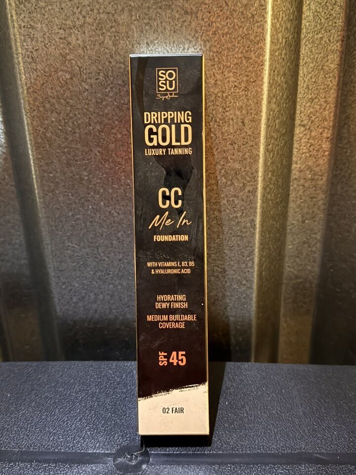 SOSU Dripping Gold Luxury Tanning CC Me In Foundation SPF 45 Almond New ... - $2.62