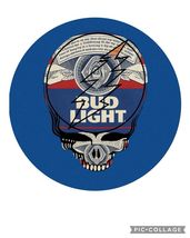 Grateful Dead METAL PRINT  Round 8 INCHES Bud Light PORTRAIT SIGN - €21,39 EUR