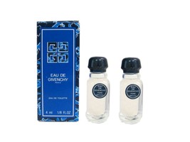 Eau De Givenchy by Givenchy Perfume Women Lot 2 x 1/8oz / 4 ml EDT TRAVE... - $29.95